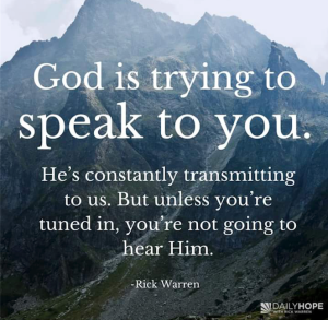 God is speaking